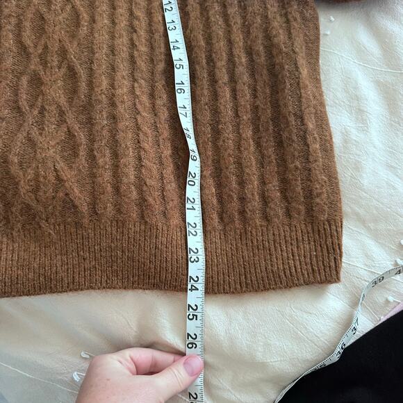 Vince Camuto Toasted Cable Knit Mock Neck Sweater - XL - Picture 2 of 9